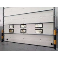 Exterior Vertical Lift Overhead Roll up Warehouse Automatic Motorized PU Sandwich Panel Thermal Insulated Sliding Garage Industrial Lifting Security Door